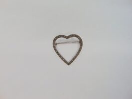 Brosa inima din argint cu marcasite
