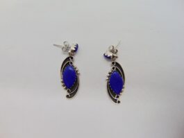 Cercei din argint cu lapis lazuli