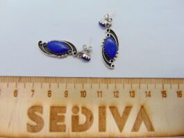 Cercei din argint cu lapis lazuli