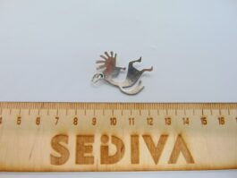 Pandantiv navajo Kokopelli din argint cu turcoaz