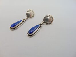 Cercei din argint cu lapis lazuli semnati MT