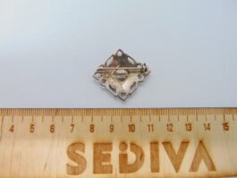Brosa din argint cu marcasite