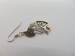 Cercei navajo kokopelli din argint