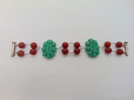 Bratara din argint si carneol