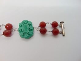 Bratara din argint si carneol