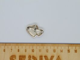 Brosa, pandantiv inima din argint cu marcasite