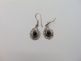Cercei din argint cu onix