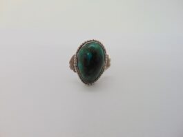 Inel navajo din argint cu turcoaz verde