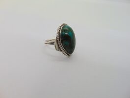 Inel navajo din argint cu turcoaz verde