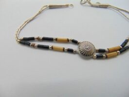 Bratara navajo din argint cu onix