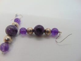 Cercei din argint cu ametist