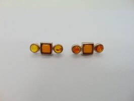 Cercei din argint si chihlimbar