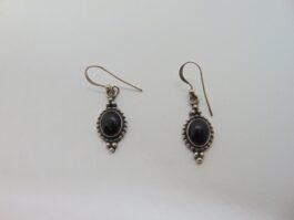 Cercei din argint cu onix