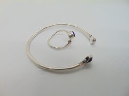 Set bratara si inel reglabil din argint cu lapis lazuli