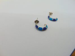 Cercei din argint cu turcoaz si lapis lazuli