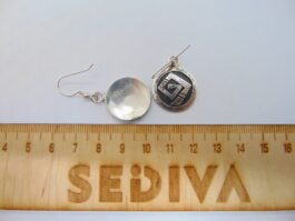 Cercei amerindieni spirala sarpe din argint