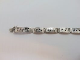 Bratara partitura muzicala Beethoven Oda Bucurie din argint