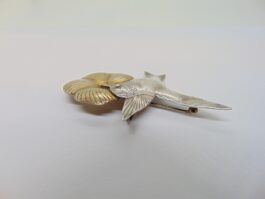 Brosa, pandantiv pasarea colibri din argint