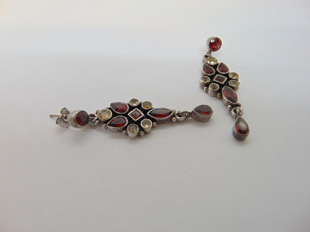 cercei-argint-granat-citrin2