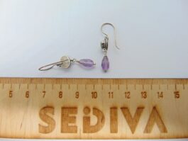 Cercei din argint cu peridot