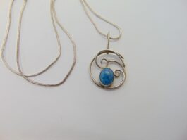 Lant si pandantiv Savane Silver din argint cu sodalit