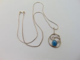 Lant si pandantiv Savane Silver din argint cu sodalit