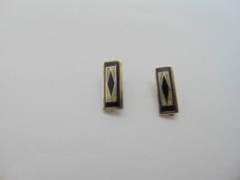 Cercei clips din argint cu onix si sidef Annie Willie