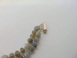 Bratara din labradorit si cheita din argint