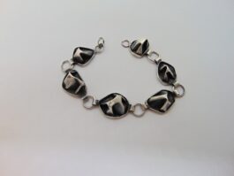 Bratara modernista din argint semnat PR