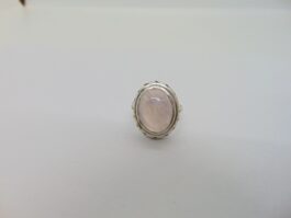 Inel din argint si quartz roz