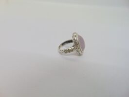 Inel din argint si quartz roz