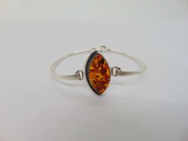 Bratara din argint si chihlimbar